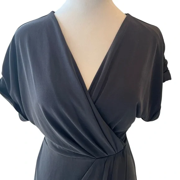 Express Short Sleeve Stretch Above Knee Black Dress Women XS Corp Classic Chic - Picture 4 of 13